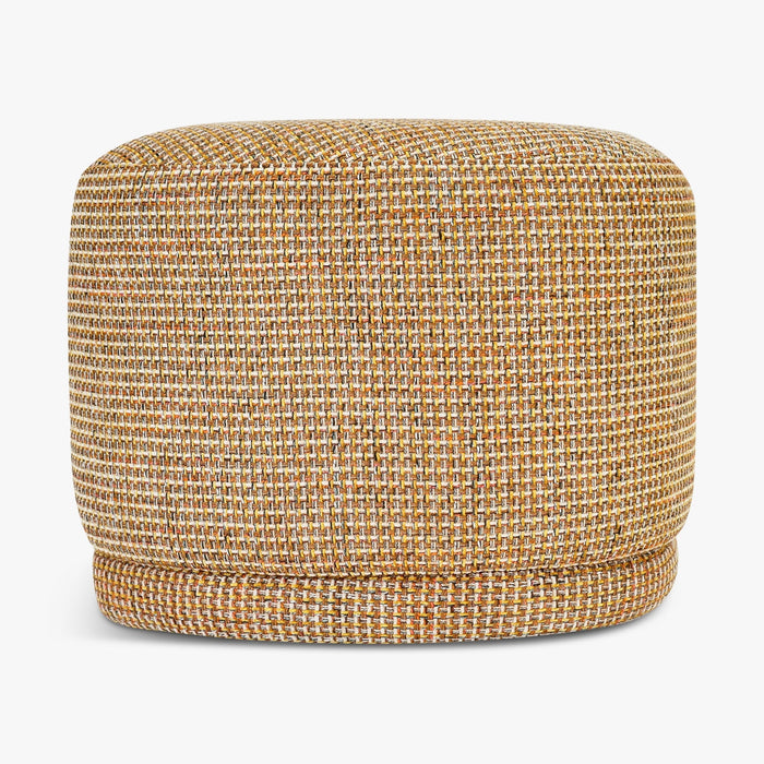 Pouf Enzo Tweed jaune miami – vue de dos