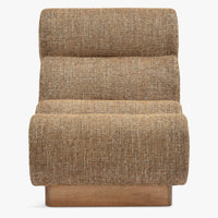 Fauteuil modulable Cozy tweed marron caramel – vue de côté