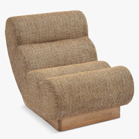 Fauteuil modulable Cozy tweed marron caramel – vue d'ambiance