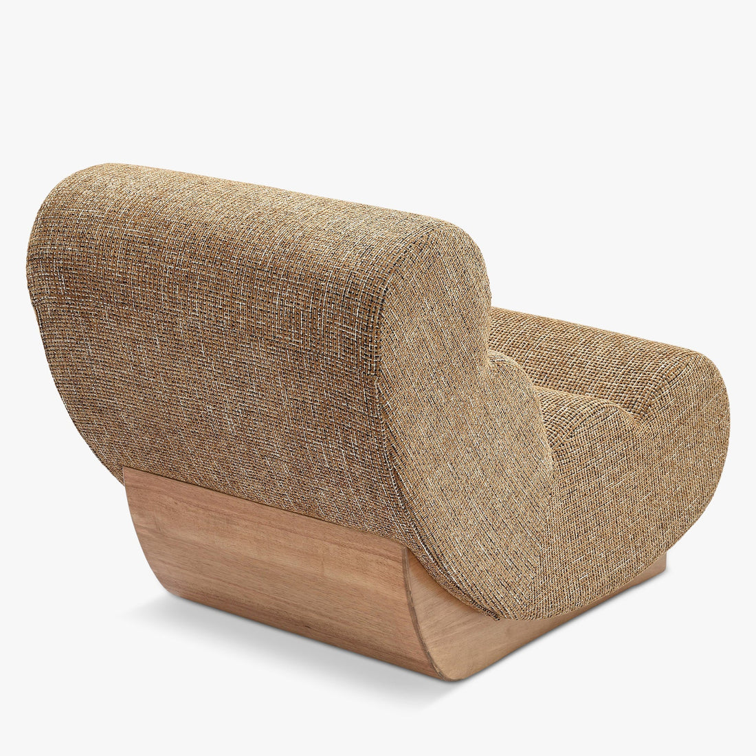 Fauteuil modulable Cozy tweed marron caramel – vue en situation salon
