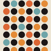 Affiche encadrée Bauhaus 1919 cercles colorés sur fond beige – vue détourée
