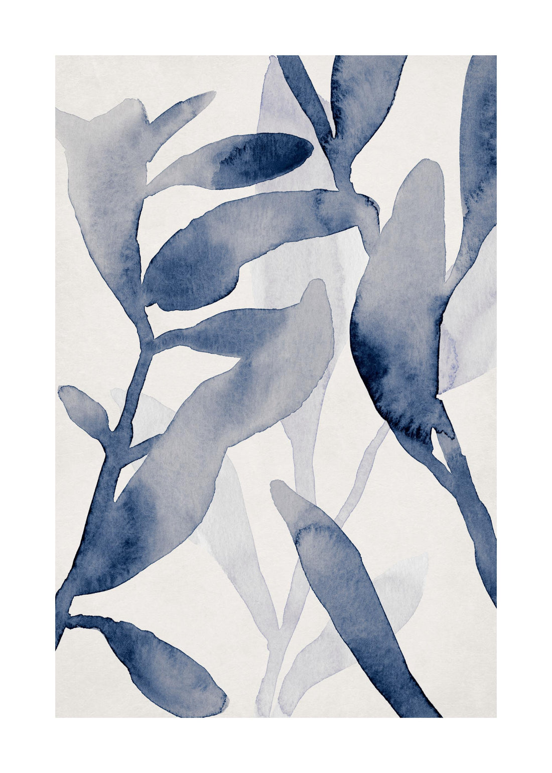 Affiche encadrée Aquavia – détail des nuances bleues aquarellées