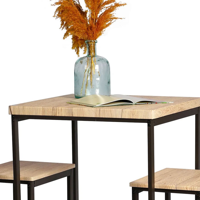 Table haute MDF métal avec 2 tabourets de bar Menilmontant