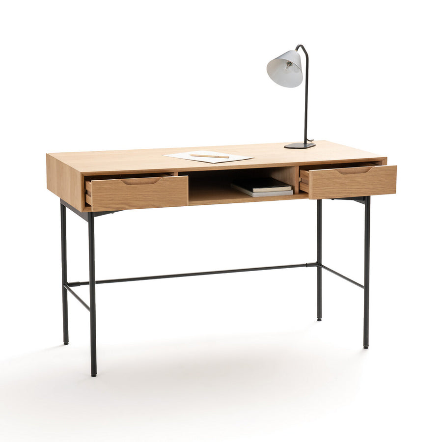 Bureau 2 tiroirs Noyeto chêne