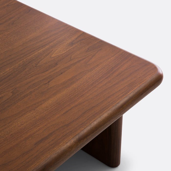Table basse plaqué noyer Curva