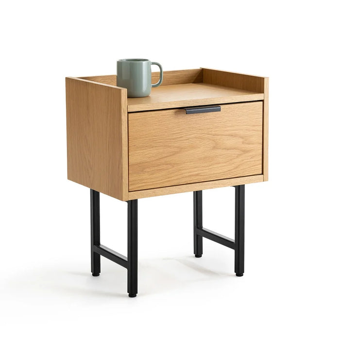 Table de chevet MDF et métal Bruna