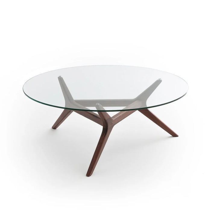 Table basse noyer et verre Maricielo - AM.PM