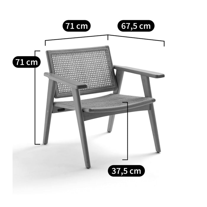Fauteuil hêtre massif cannage Siran