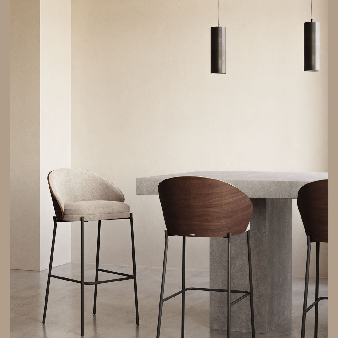 Tabouret Alella – mise en ambiance salle à manger