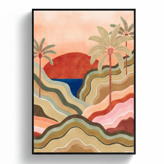 Affiche encadrée - Sunset