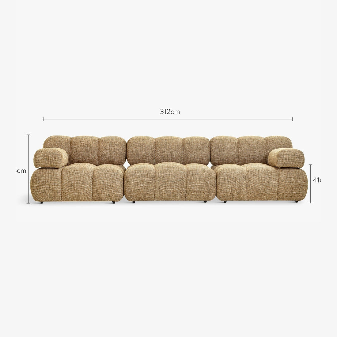 Waffle straight sofa - NV GALLERY