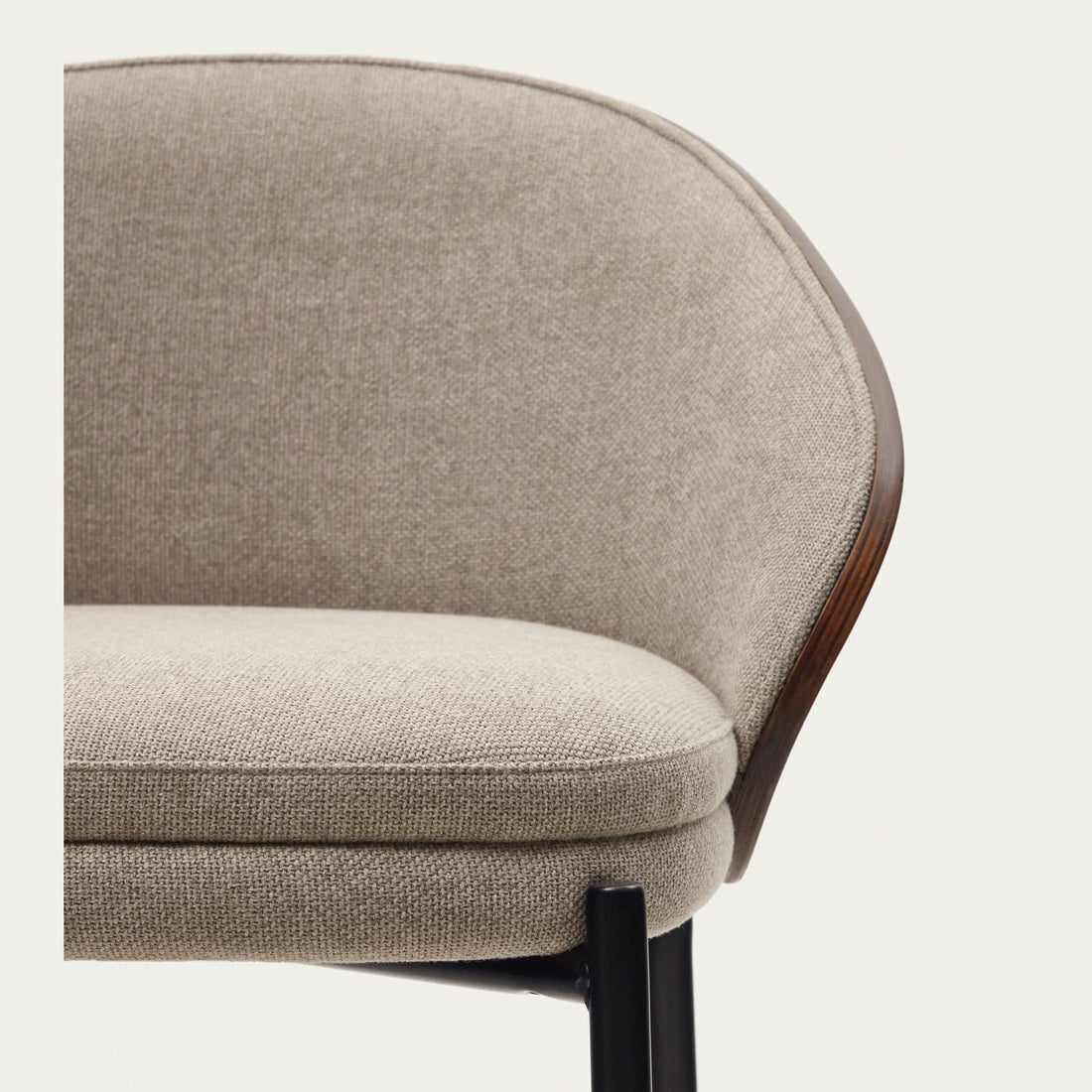 Tabouret Alella beige – détail de l'assise en chenille