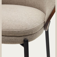 Tabouret Alella beige – détail du piètement métallique