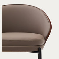 Tabouret Brava 77cm marron – détail de l'assise en polyuréthane