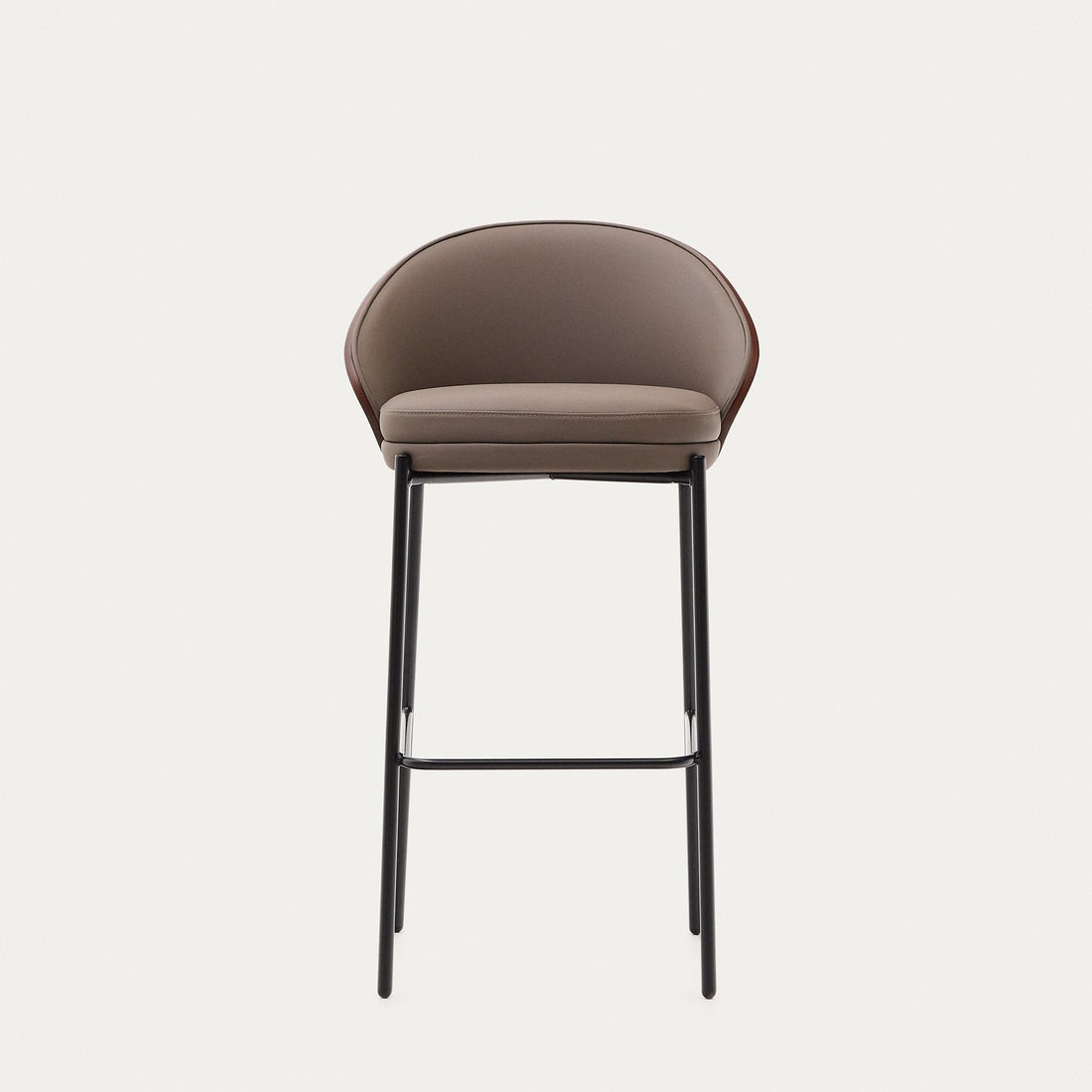 Tabouret Brava 77cm marron – vue trois-quarts