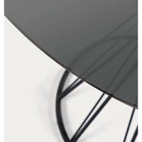 Table à manger verre et acier Juno