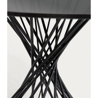 Table à manger verre et acier Juno