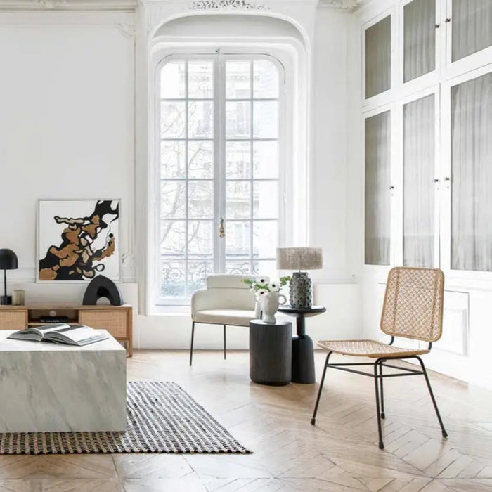 Chaise tissu et acier Baron - NV GALLERY