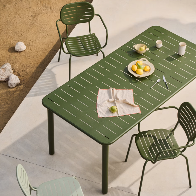 Table de jardin acier avec 4 chaises Sévilla