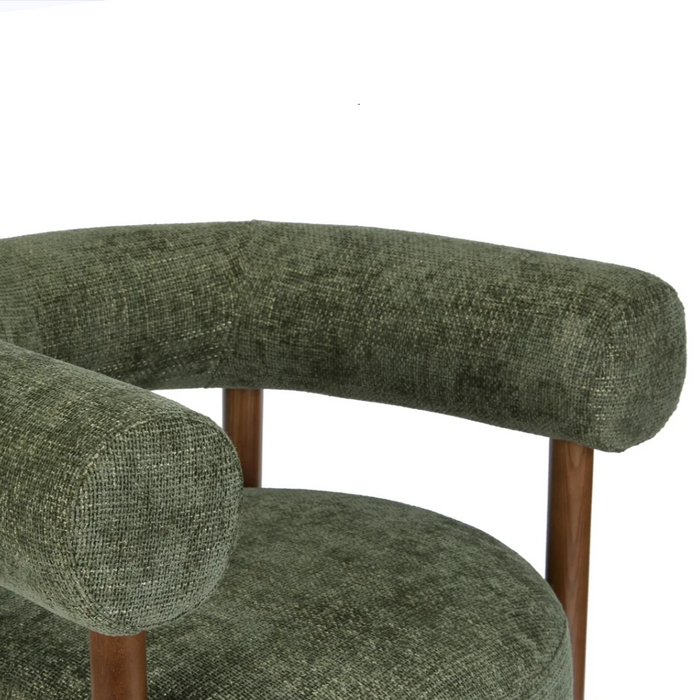 Fauteuil noyer et tweed Carol - NV GALLERY