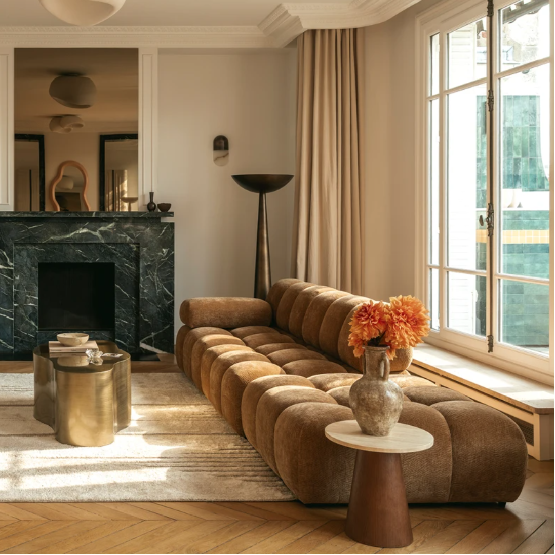 Waffle Straight Sofa