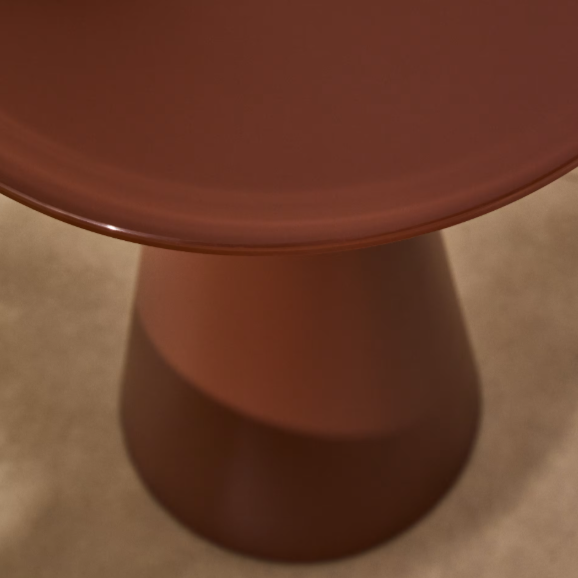 Table d'appoint verre trempé dépoli et métal Wilshire
