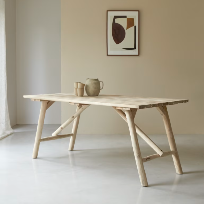 Table teck verni Mathilda - Tikamoon