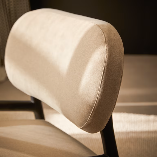 Fauteuil mindi massif tissu Romane - Tikamoon