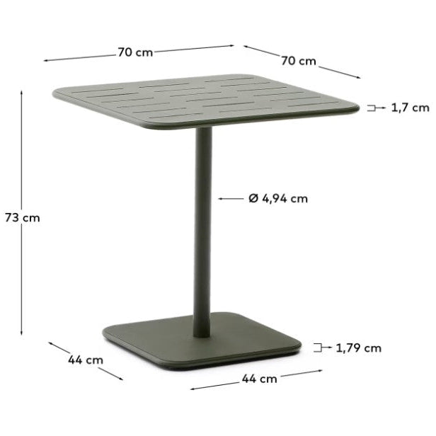 Table d'extérieur acier galvanisé Sévilla