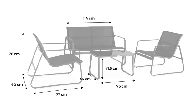 Silvi garden furniture set