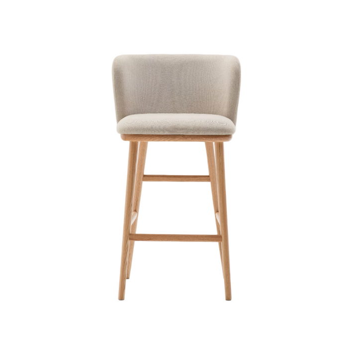 Tabouret tissu chenille et bois Ciselia