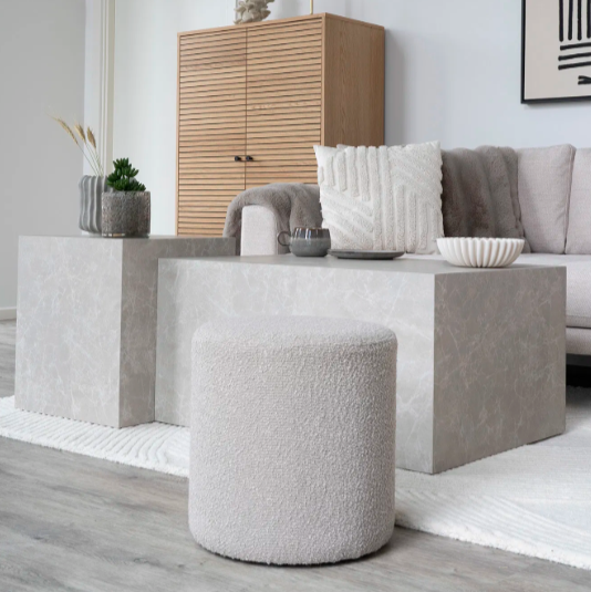 Pouf velours côtelé Ejby