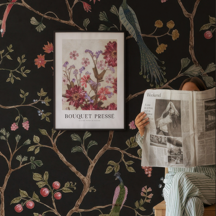 Affiche encadrée chêne Vintage Bouquet