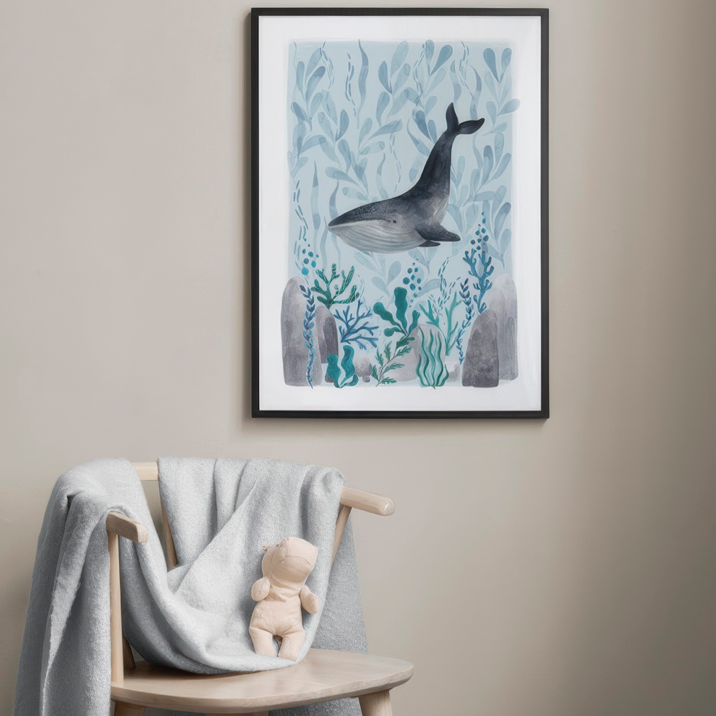 Affiche encadrée - Ocean Whale