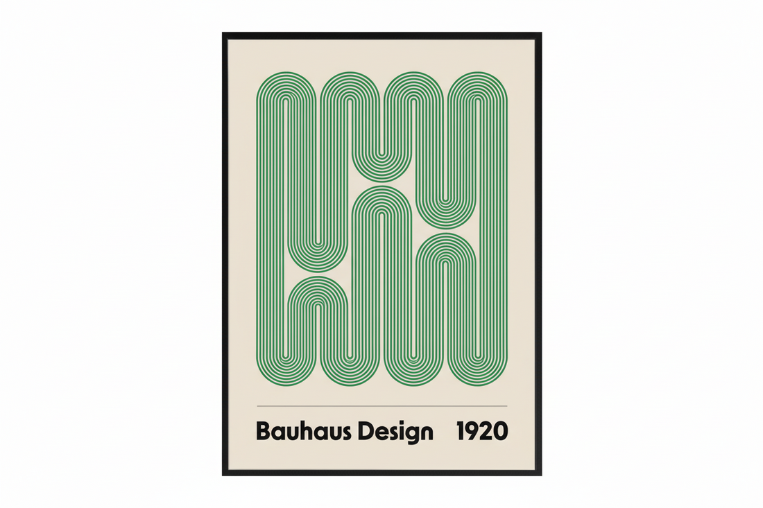 Affiche encadrée - Bauhaus Swirls