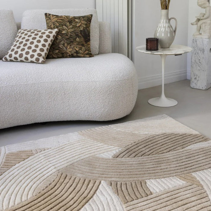 Tapis laine tuftée Canopée beige - Edito