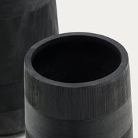 Cache-pot Solsona noir – vue de côté