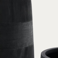 Cache-pot Solsona noir – vue de dos