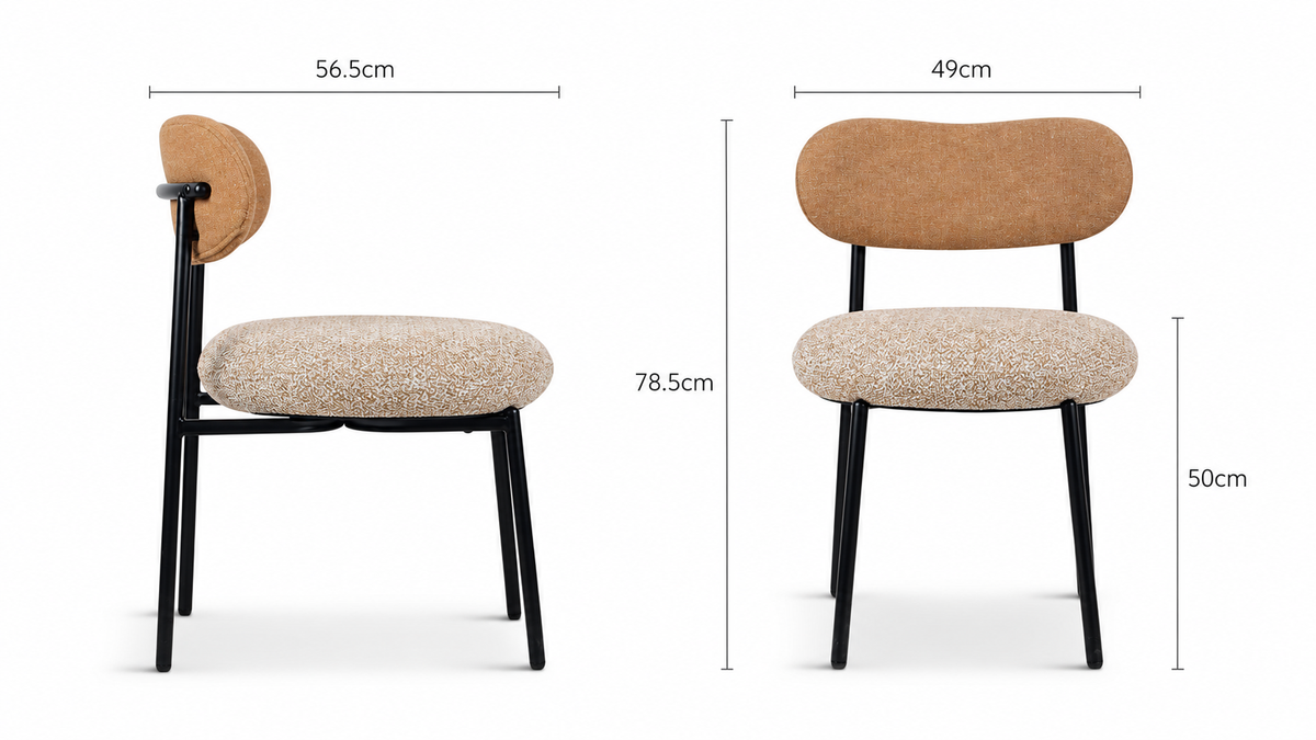 Chaise Maia tissu