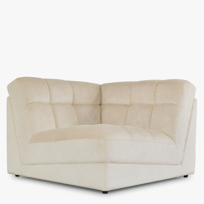 Fauteuil d'angle modulable velours anti-tâches Paul - NV GALLERY