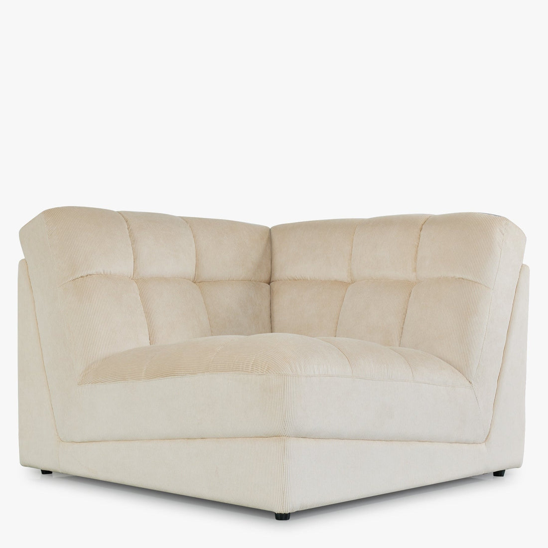 Fauteuil d'angle modulable velours anti-tâches Paul - NV GALLERY