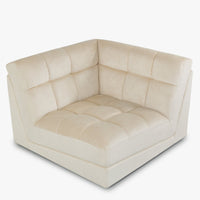 Fauteuil d'angle modulable velours anti-tâches Paul - NV GALLERY