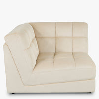 Fauteuil d'angle modulable velours anti-tâches Paul - NV GALLERY