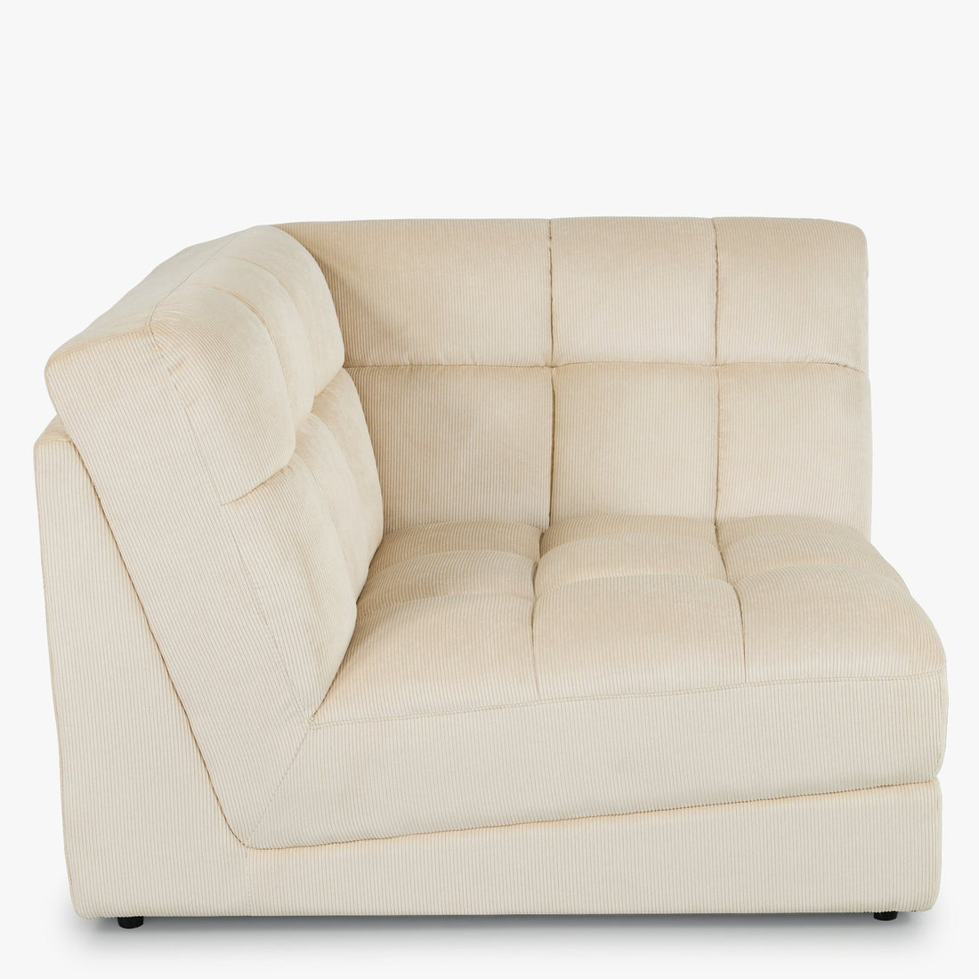 Fauteuil d'angle modulable velours anti-tâches Paul - NV GALLERY