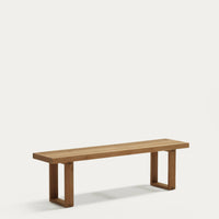 Banc Tamariu en teck massif – vue de trois quarts