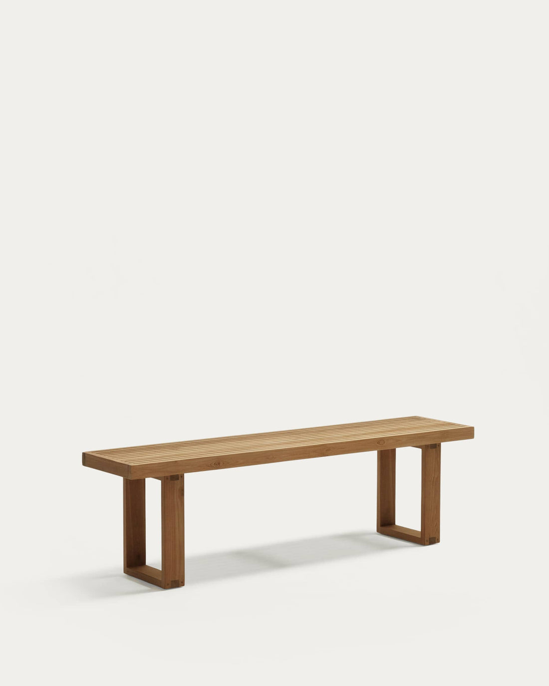 Banc Tamariu en teck massif – vue de trois quarts