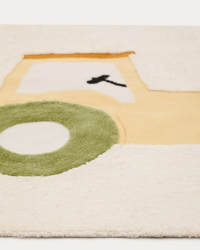 Tapis Pelayo beige – vue de côté
