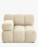 Modular armchair with interchangeable armrests, Waffle Tweed beige 