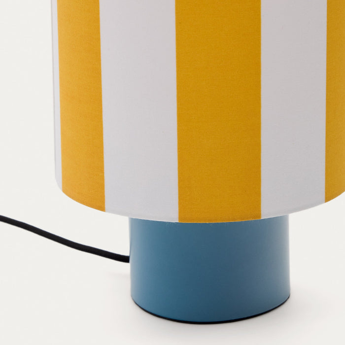 Lampe à poser Alcoi – détail abat-jour rayures