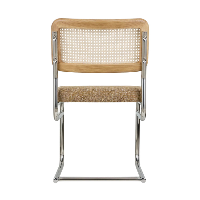 Chaise Uberto Tweed Marron Ristretto - NV GALLERY - vue côté